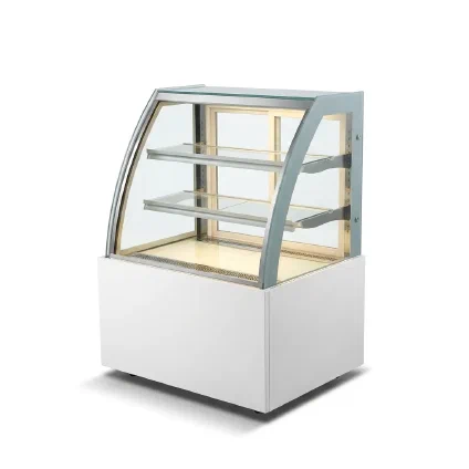 Curved Glass Floor Standing Cake Display Case