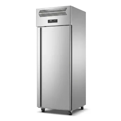 Single Door Stainless Steel Upright Refrigerator