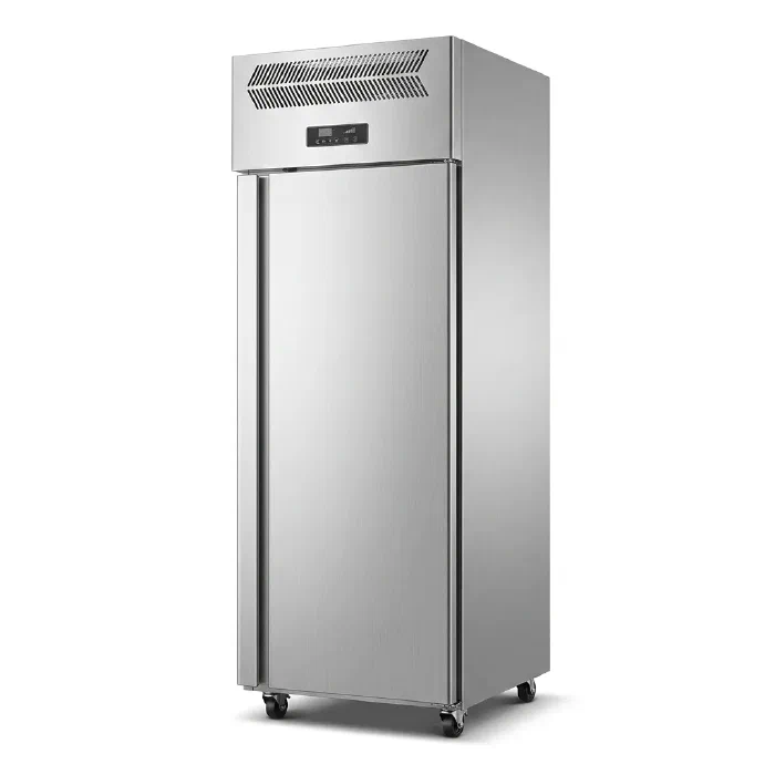 Single Door Stainless Steel Upright Refrigerator
