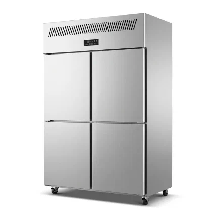 4 Door Stainless Steel Upright Refrigerator