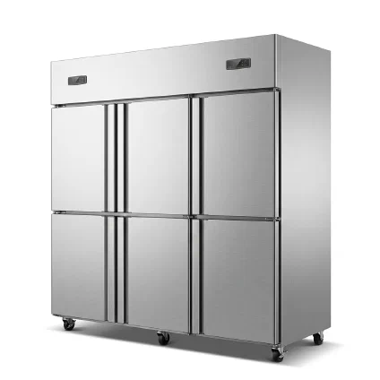 6 Door Stainless Steel Upright Refrigerator