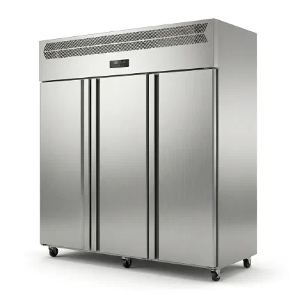3 Door Stainless Steel Upright Refrigerator
