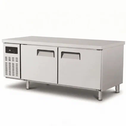 2 Door Stainless Steel Freezer Counter