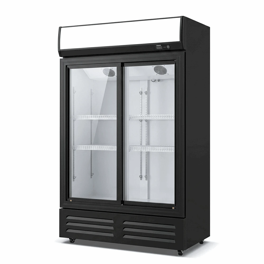 Upright Refrigerator Double Sliding Door