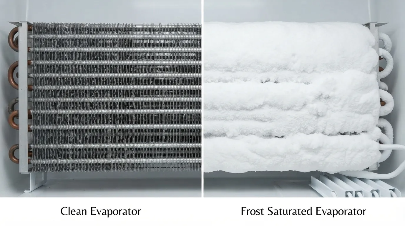 ice on evaporator